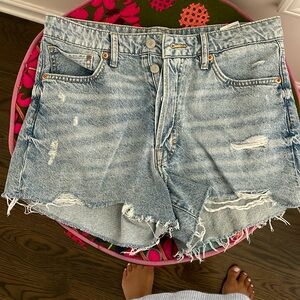 H&M high rise denim shorts size 8